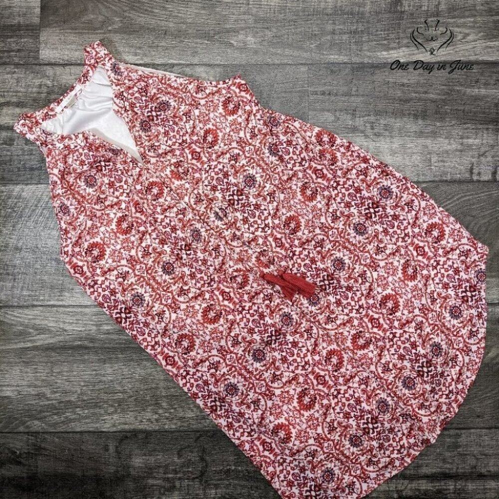C&E Women's Sleeveless Floral V Neck Mini Dress Size S